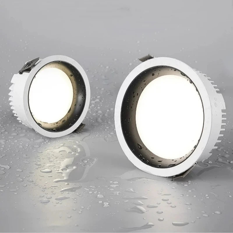 Recessed Anti-glare LED COB Downlight 18W 24W Dimmable 85-265V Ceiling Lamp Spot Light 12W 15W Home Living Room Bedroom Lighting