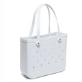 EVA Rubber Waterproof Handbag - Solid Color M/L