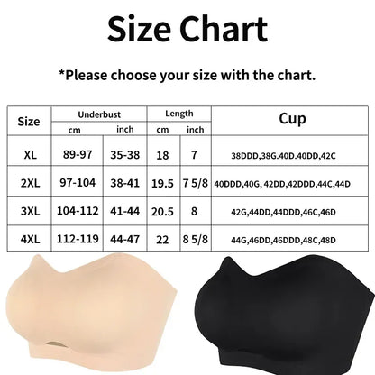 Push Up Bra for Woman Sexy Plus Size Bras Soft Breathable Wire Free Underwear Anti-slip Seamless Removable Strap&Cup Lingerie