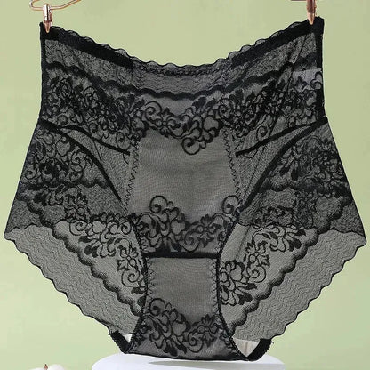 XL-3XL Big Size Women Lace Panties Summer Transparent Hollow Briefs Female  Lingerie Sexy Underwear Breathable Underpants New