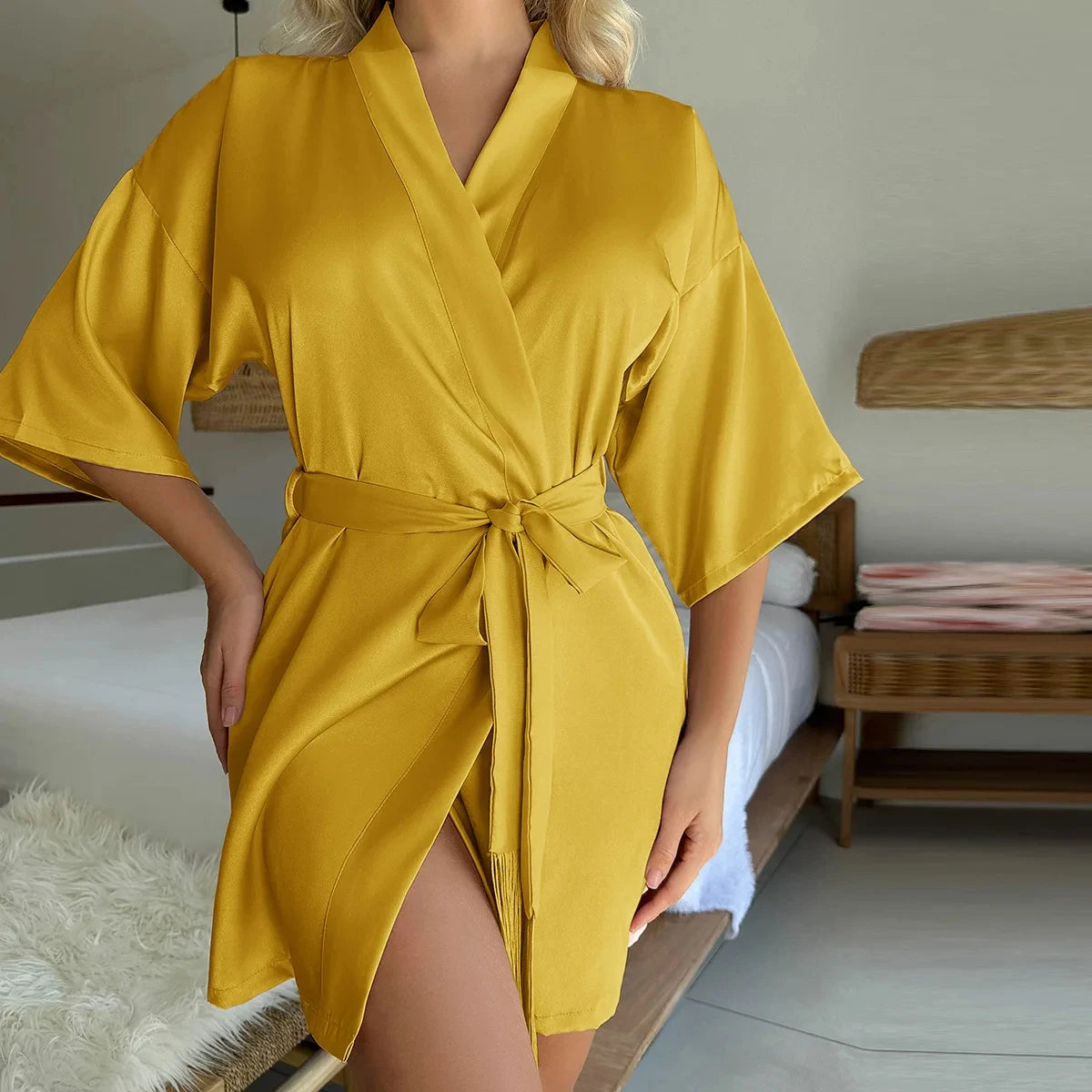 Women's Clothes 2026 Sexy Four Seasons Pajamas Dress Solid Silky Robe Comfortable Homewear Ladies Fashion Soft Lace Nightgowns