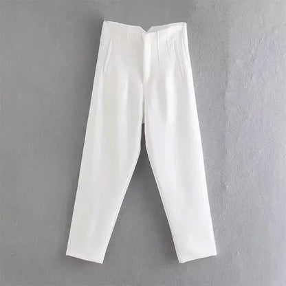 Women’s High Waist Slim Trousers