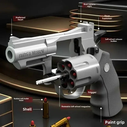 ZP5 357 Revolver Launcher Pistol EVA Soft Dart Bullet Toy Gun Airsoft CS Outdoor Shooting Game Weapon Kids Adult Gift