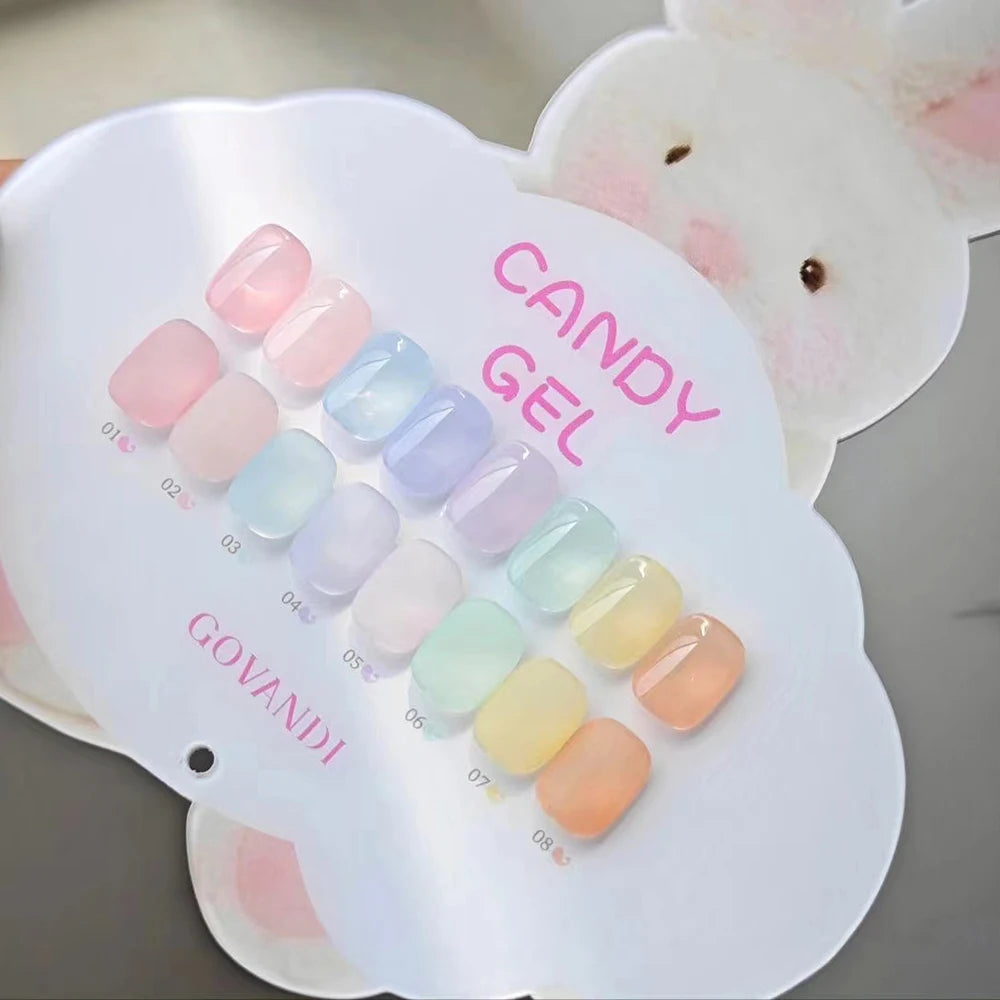 New 8 Color Candy Gel Polish Set Collection Semi-permanent Soak Off UV Gel 15ml Manicure Set For Nail Salon Nail Polish Kit