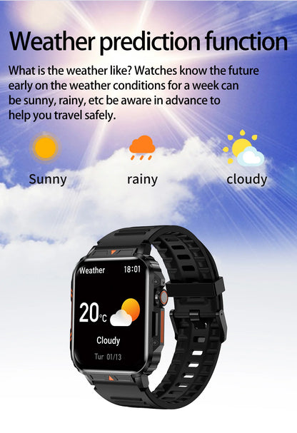 1.91 Outdoor Military Smart Watch Men Bluetooth Call Amoled Smartwatch For Android IOS IP68 Waterproof Sports Fitness Watches