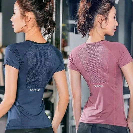 🖤 Plus Size Women's Sports T-Shirt – Breathable Yoga & Running Top