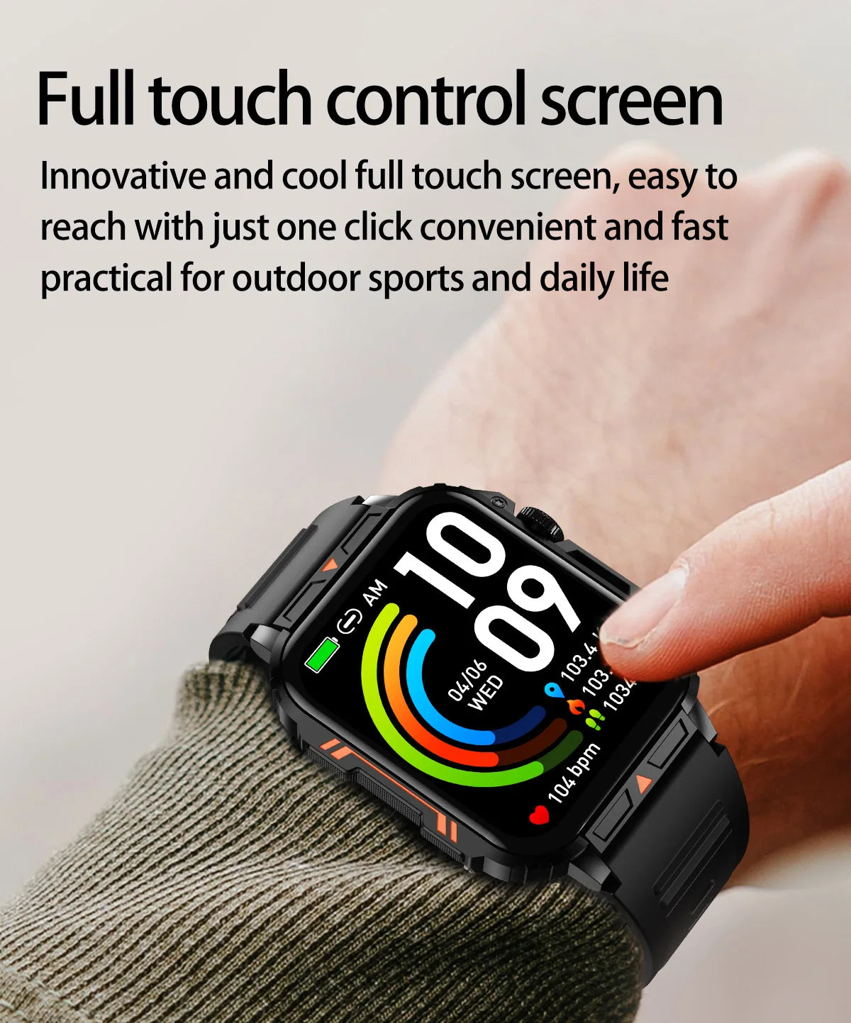 1.91 Outdoor Military Smart Watch Men Bluetooth Call Amoled Smartwatch For Android IOS IP68 Waterproof Sports Fitness Watches