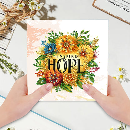 6Pcs DIY Diamond Painting Animal Flower Greeting Card Rinestone Embroidery Arts Craft Cards Kit Birthday Gift for Friend Gift