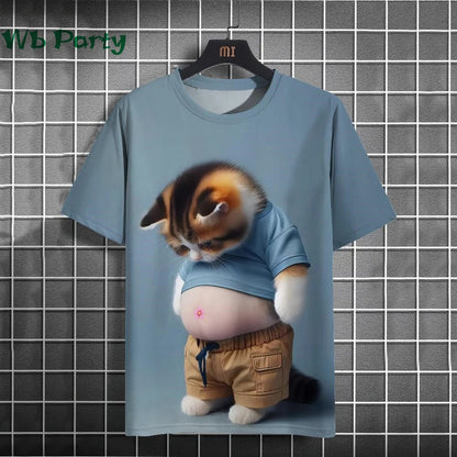 Cat Print shirts - Y2K Graphic T-Shirt