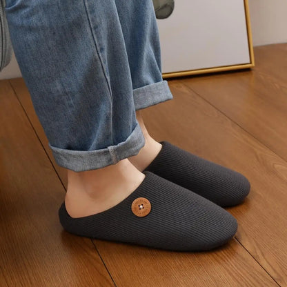 Kidmi Men Slippers Winter Indoor Men Slippers Classic Men Flat Slippers Soft Antiskid House Slippers Casual Bedroom Slippers