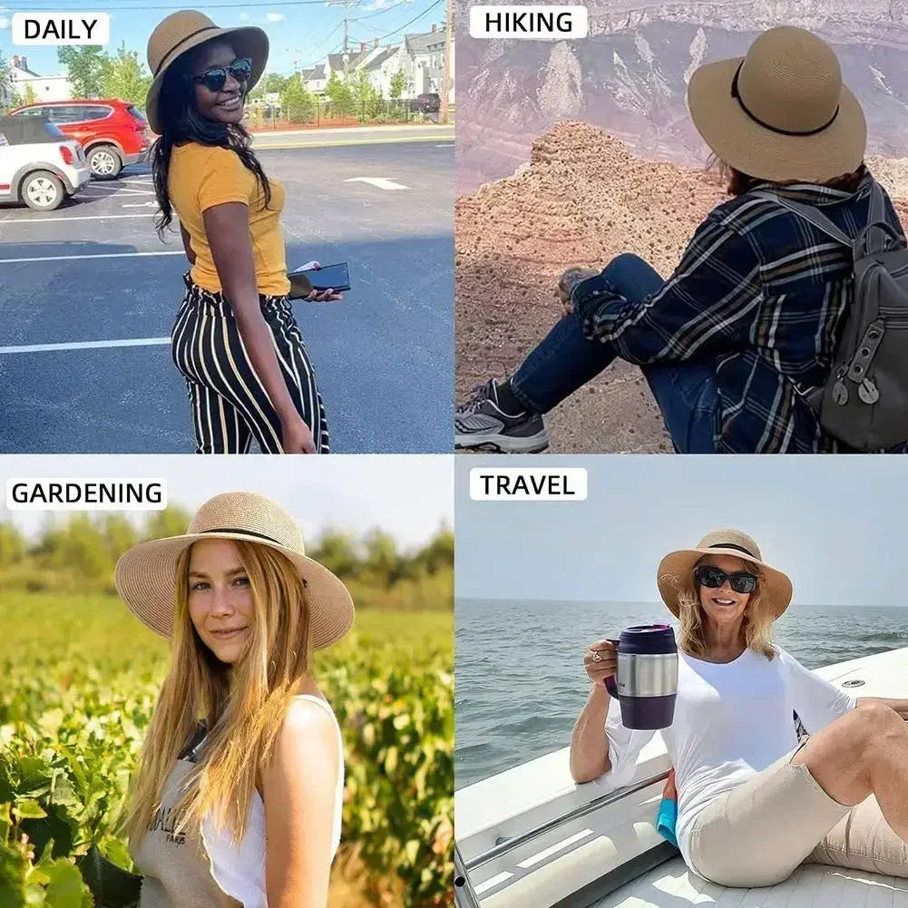 2025 Fashion Korean Version Women's Beach Summer Sun Hat Travel Breathable Beach Sunshade Sun Hat Dome Basin Hat
