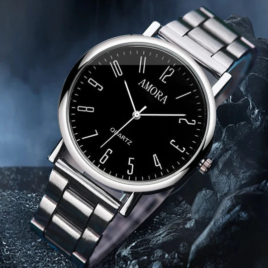 Fashion Fully Automatic Men Watches Casual Steel Band Male Sports Quartz Watch Clock Relogio Masculino Reloj Hombre