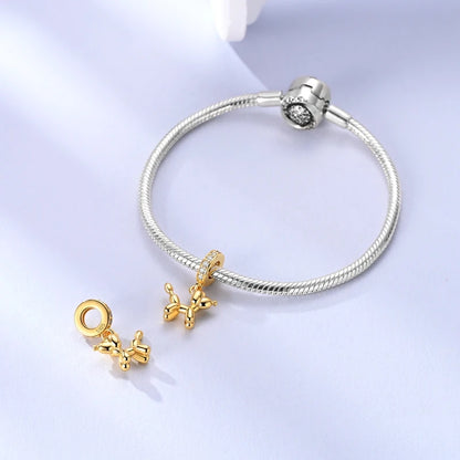 Golden Sunflower Leopard Poodle Charms Beads Fit Bracelet Nacklace Jewelry DIY Gifts For Women