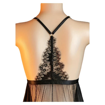 Summer Women Underwear Set Lace And Mesh Flower Babydoll Dress Woman See Through Nightdress V-neck Open Bra Sleep Skirt Nighties