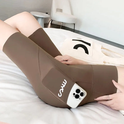 Horetong Women Sports Pants With Pocket High Waist Fitness Running Casual Streetwear Trousers Female Tight Workout Gym Clothing