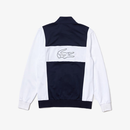 Lacoste Men's SPORT Resistant Bicolor Pique Zip Sweatshirt