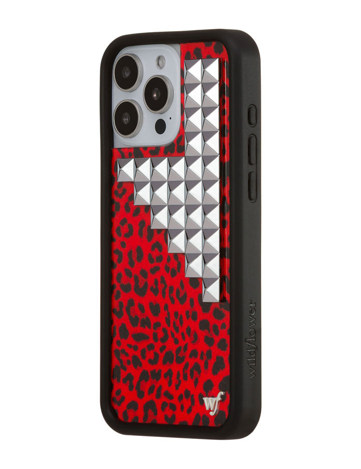Red Meow Stud iPhone Case