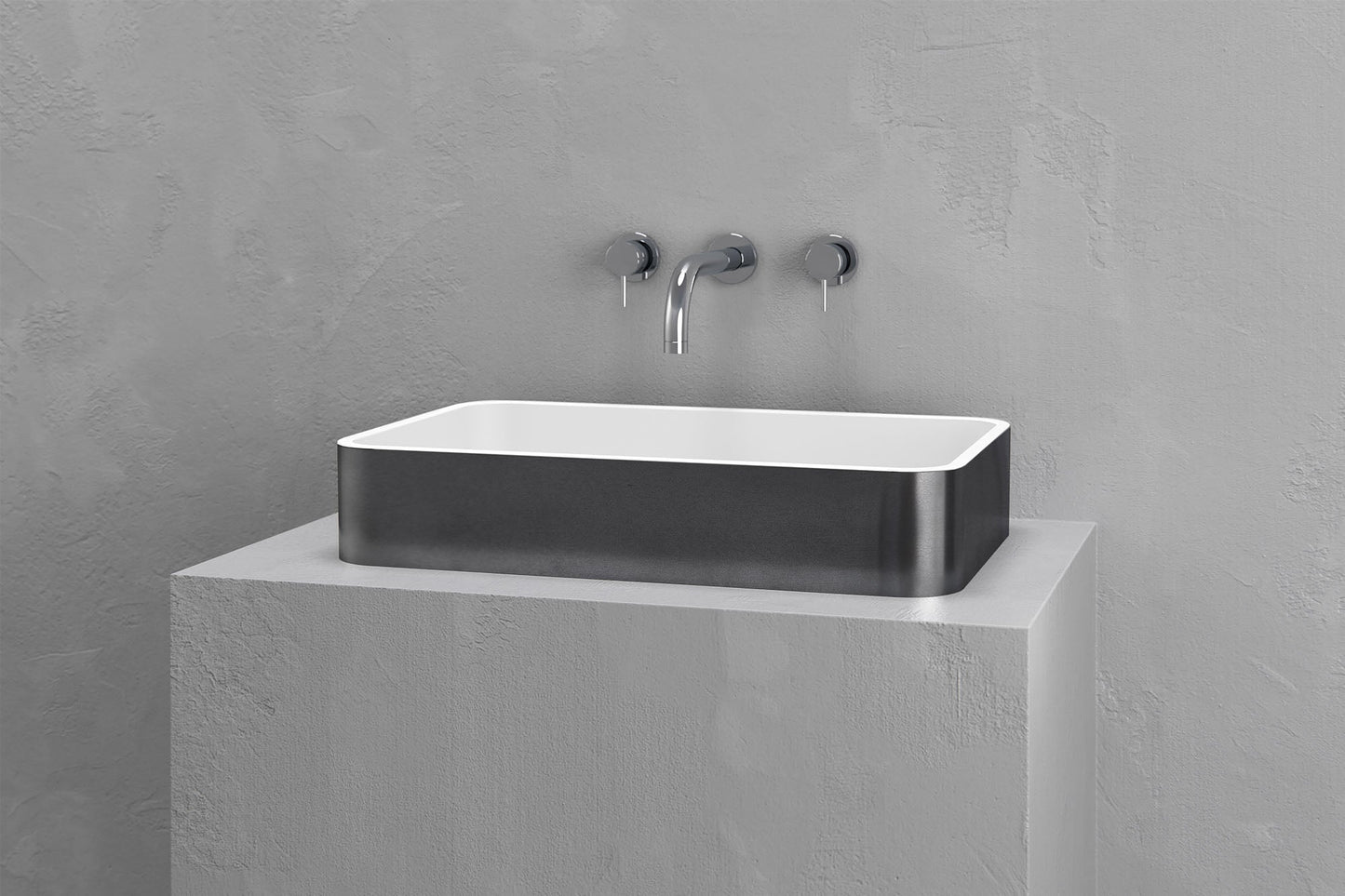 Rectangular vessel sink