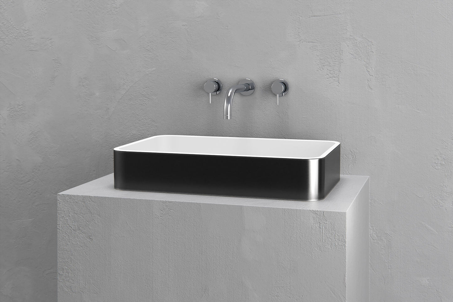 Rectangular vessel sink