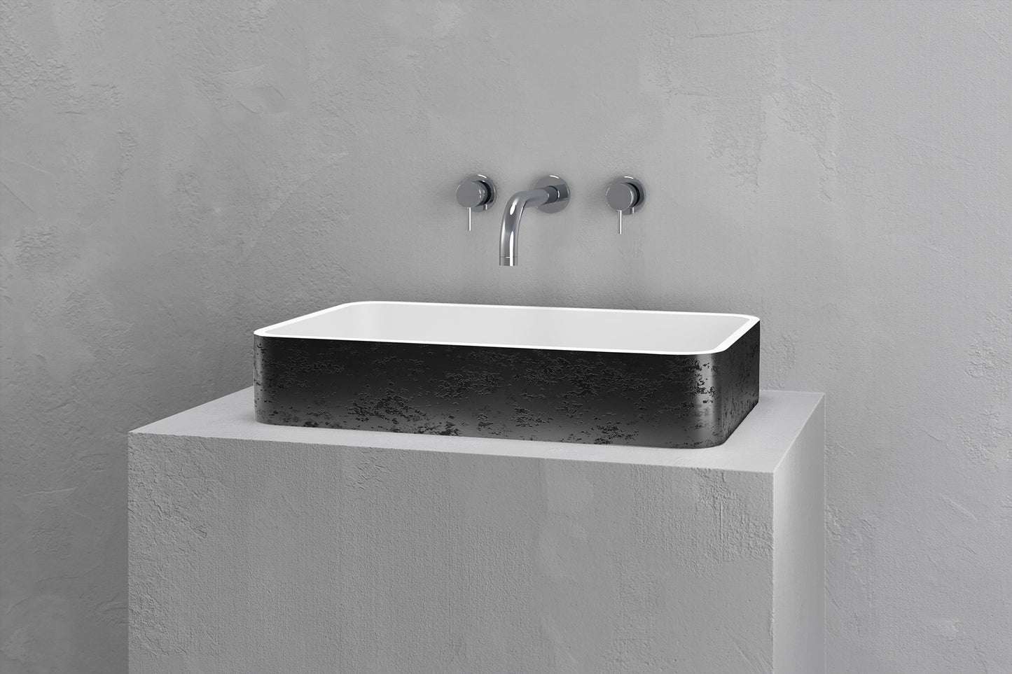 Rectangular vessel sink