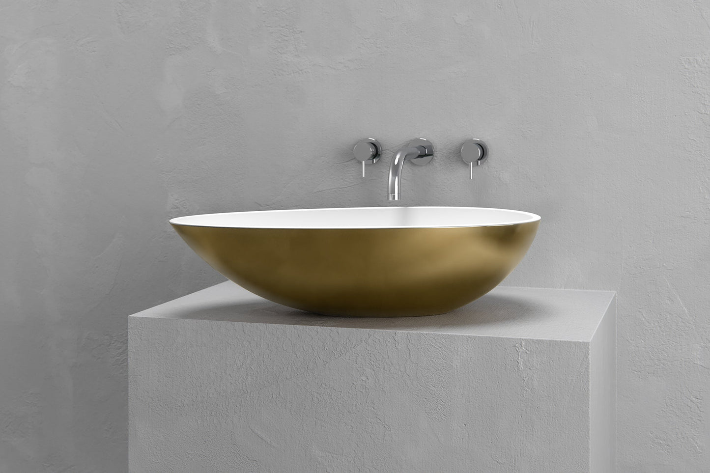 Egg shape vessel sink