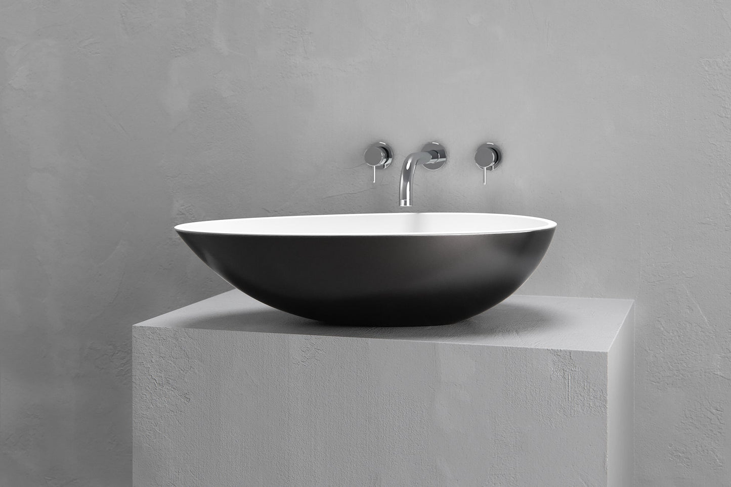 Egg shape vessel sink