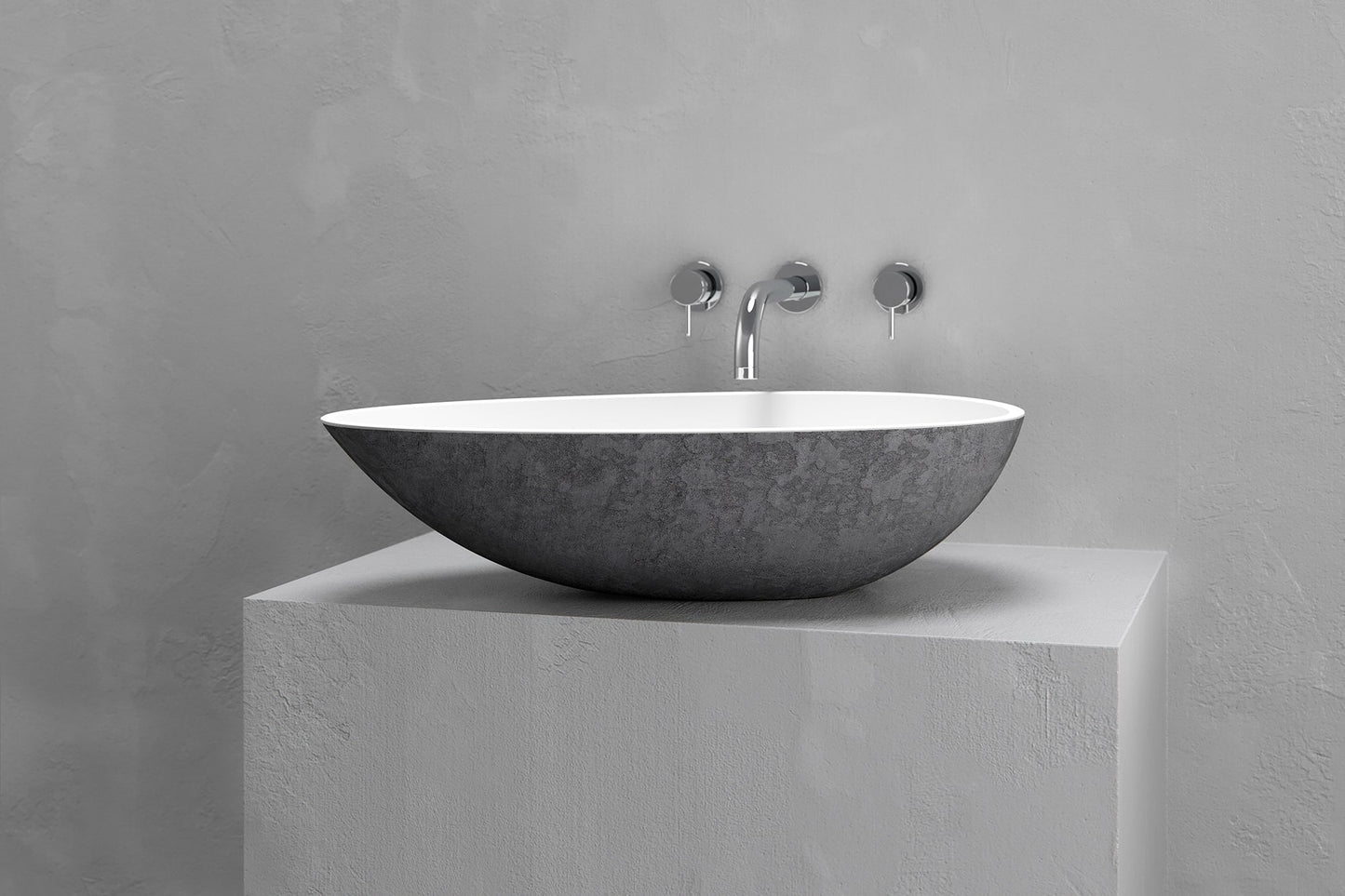 Egg shape vessel sink