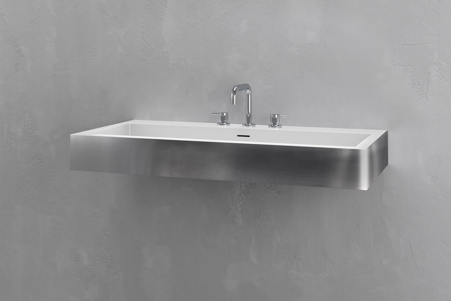 Wall Mounted Rectangular Bathroom Sink