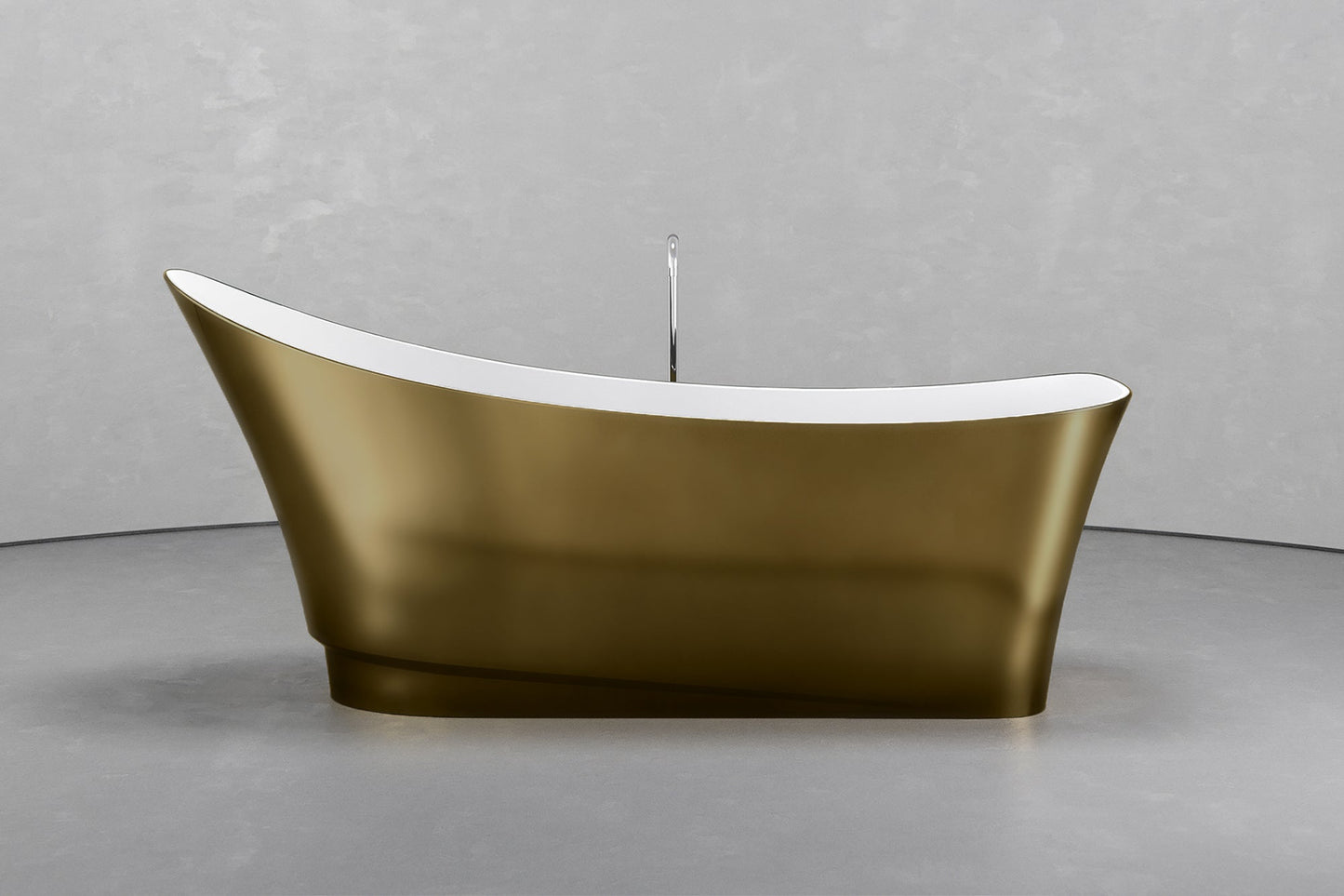 Freestanding boat shape bathtub
