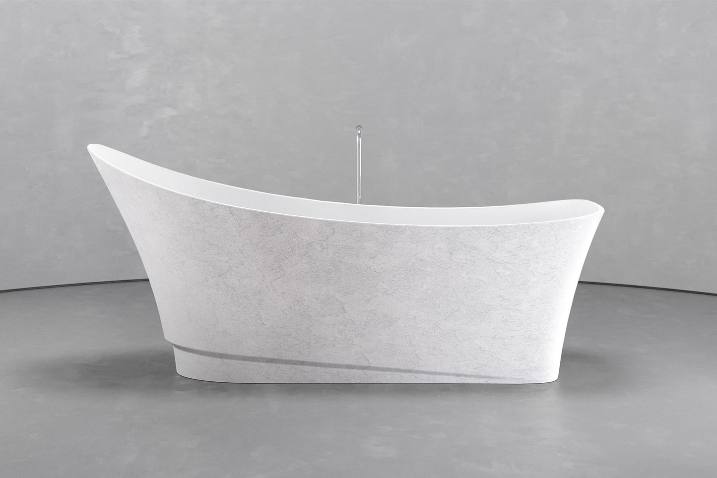 Freestanding boat shape bathtub