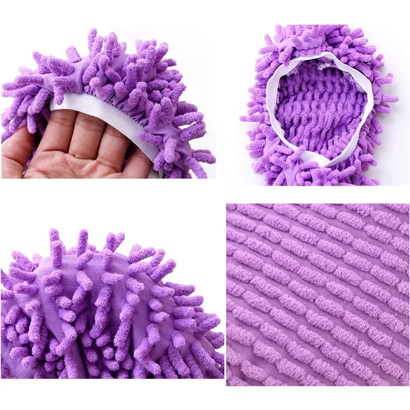 1PC Multifunction Floor Dust Cleaning Slippers Shoes  Cloth Lazy Mopping Shoes Home Floor Washable Cleaning Microfiber Cloth