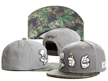 Skull Hand Snapback Hat – Flat Bill Adjustable Baseball Cap