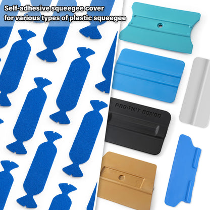 FOSHIO 10pcs/Box Soft Suede Felt Buffer Tools Wrapping Car Vinyl Squeegee Applicator Carbon Film Tinting Scraper Edge Protector