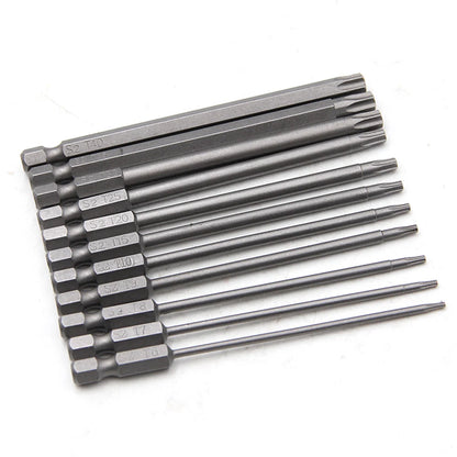 50-75-100mm Hollow Plum Blossom Extended S2 Screwdriver Set with Hexagonal Handle Screwdriver Bit Screwdriver Tool