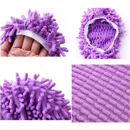 1PC Multifunction Floor Dust Cleaning Slippers Shoes  Cloth Lazy Mopping Shoes Home Floor Washable Cleaning Microfiber Cloth