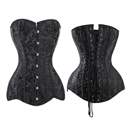 White Bridal Corselet Long Torso Waist Training Corset Lingrie Bones Overbust Hourglass Body Shaper Corset Size XS-6XL 942#
