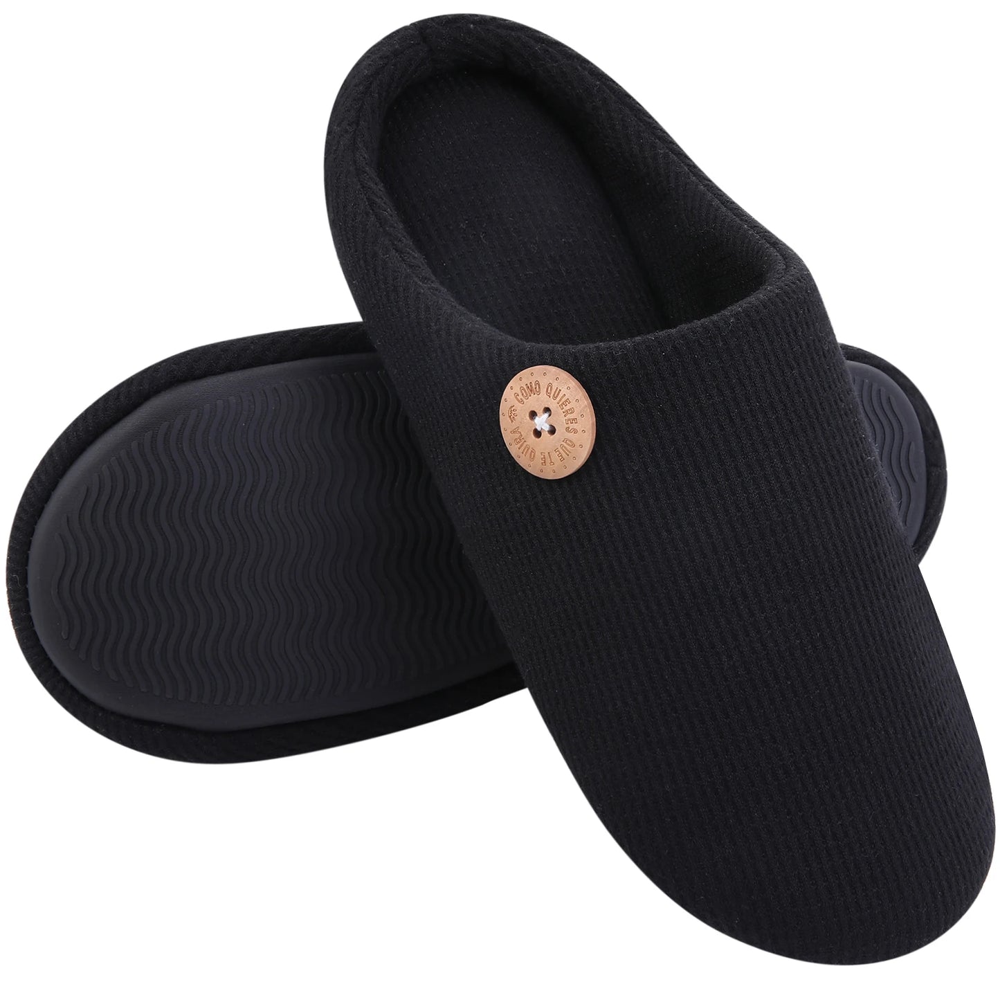 Kidmi Men Slippers Winter Indoor Men Slippers Classic Men Flat Slippers Soft Antiskid House Slippers Casual Bedroom Slippers