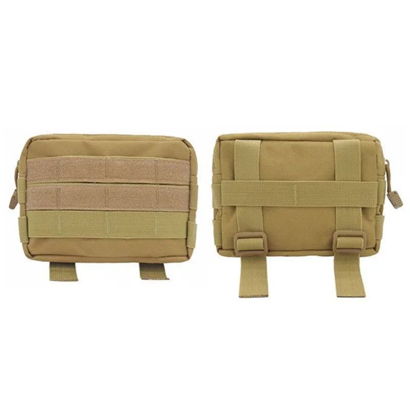 Double Layer EDC Pack Men Tactical Molle Waist Belt Oxford Hip Pouch Fanny Pack Camping Hunting Accessories Utility Bag
