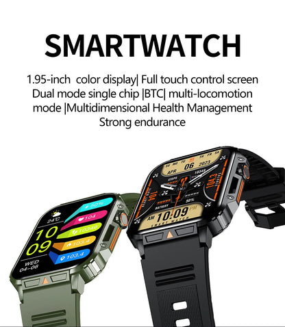 1.91 Outdoor Military Smart Watch Men Bluetooth Call Amoled Smartwatch For Android IOS IP68 Waterproof Sports Fitness Watches