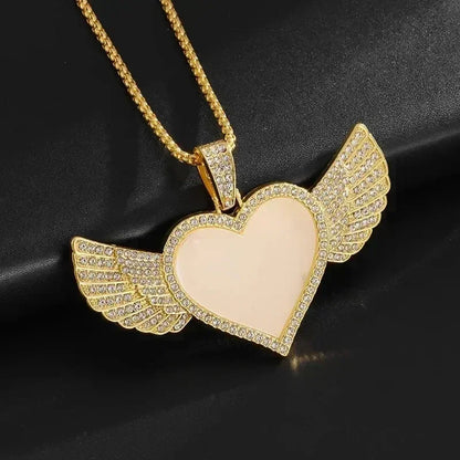 Ice Out Zircon Polite Gesture Middle Finger Necklace Men Women Punk Hip Hop Rap Rock Party Jewelry Gift