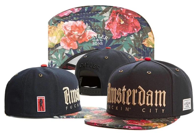 Skull Hand Snapback Hat – Flat Bill Adjustable Baseball Cap