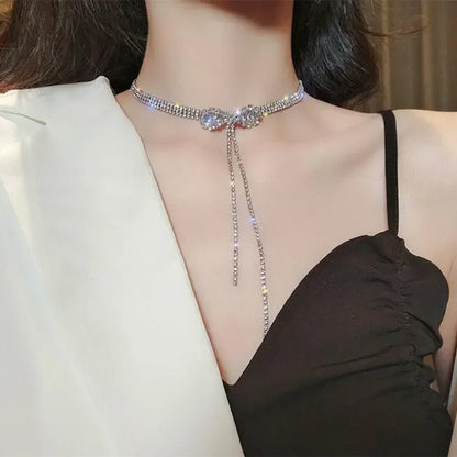 Luxurious Square Pink Zircon Pendant Necklace For Women Fashionable Personalized Daily Accessory Party Jewelry Birthday Gifts
