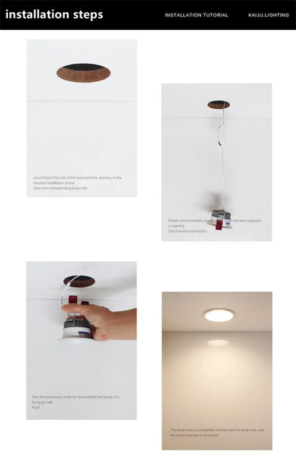 Recessed Anti-glare LED COB Downlight 18W 24W Dimmable 85-265V Ceiling Lamp Spot Light 12W 15W Home Living Room Bedroom Lighting