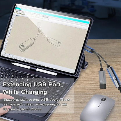 USB-C OTG Adapter Cable: Dual-Function Type-C to USB-A Converter with Power Delivery (PD) Charging Support