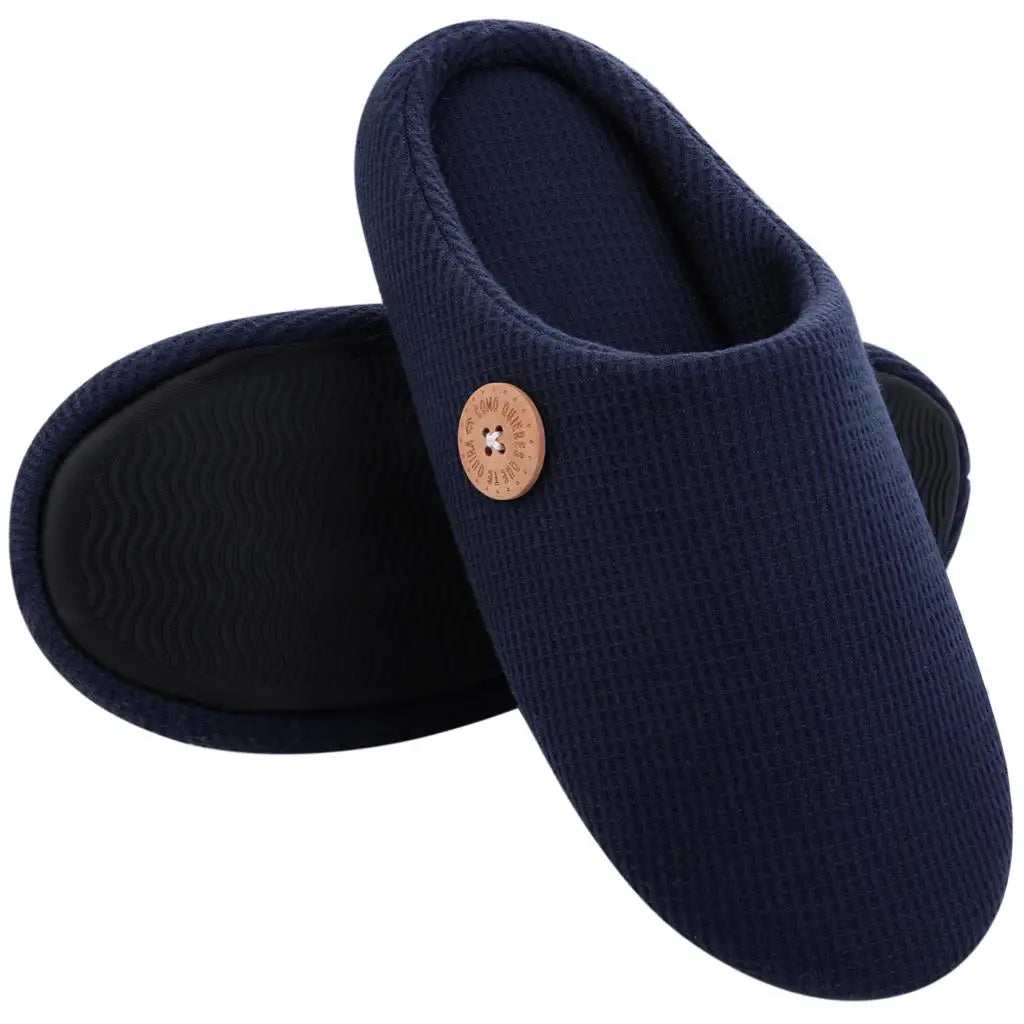 Kidmi Men Slippers Winter Indoor Men Slippers Classic Men Flat Slippers Soft Antiskid House Slippers Casual Bedroom Slippers