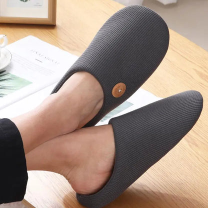 Kidmi Men Slippers Winter Indoor Men Slippers Classic Men Flat Slippers Soft Antiskid House Slippers Casual Bedroom Slippers