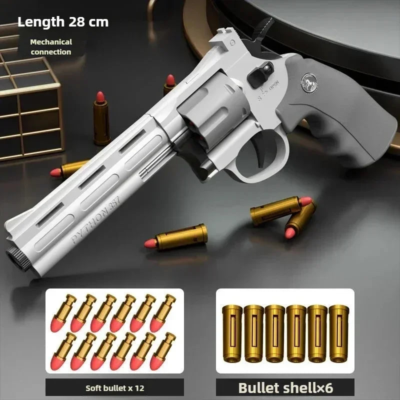 ZP5 357 Revolver Launcher Pistol EVA Soft Dart Bullet Toy Gun Airsoft CS Outdoor Shooting Game Weapon Kids Adult Gift