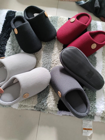 Kidmi Men Slippers Winter Indoor Men Slippers Classic Men Flat Slippers Soft Antiskid House Slippers Casual Bedroom Slippers