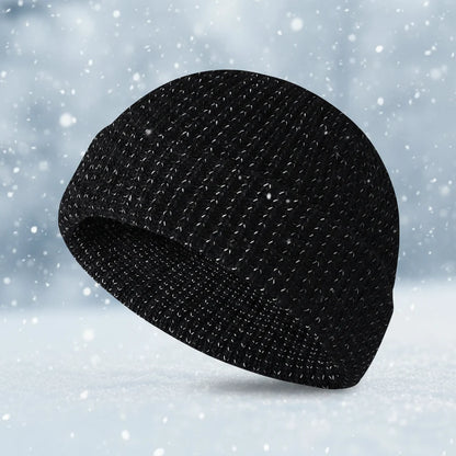 Unisex Winter Reflective Beanie – High Visibility Noctilucent Knit Hat