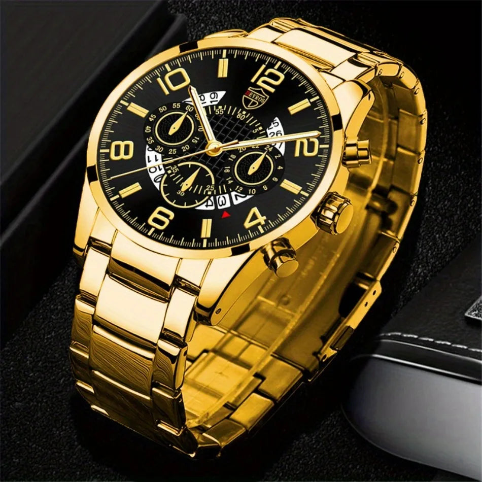 Hot Selling 10 Pcs/set Watches for Men, Watch for Men, Alloy Strap Wrist Watch for Men, Outdoor Style Watch for Men